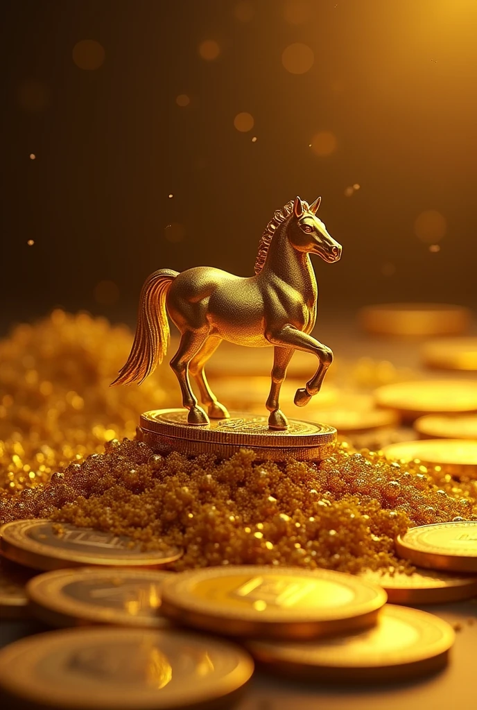 Pile of gold, Gold coins, ((horse)), Gold coins이 하늘에서 쏟아진다. Dazzling golden, golden light, The Golden Box, Gold Coin,