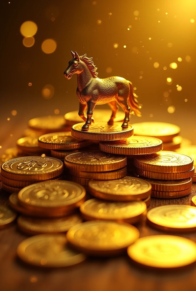 Pile of gold, Gold coins, ((horse)), Gold coins이 하늘에서 쏟아진다. Dazzling golden, golden light, The Golden Box, Gold Coin, 