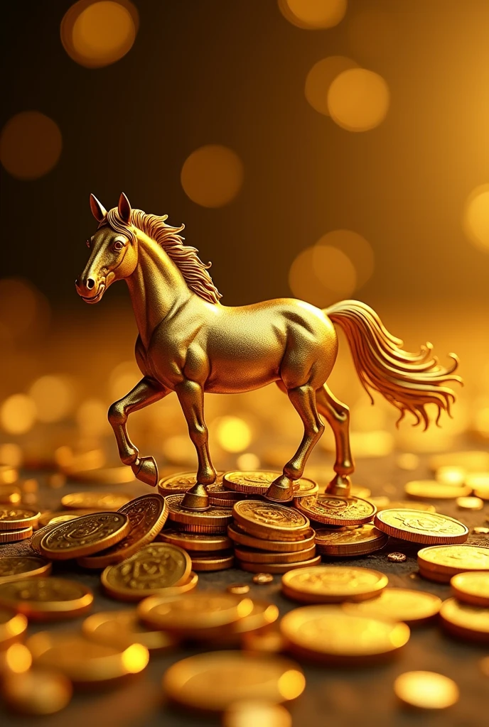 Pile of gold, Gold coins, ((horse)), Gold coins이 하늘에서 쏟아진다. Dazzling golden, golden light, The Golden Box, Gold Coin, 