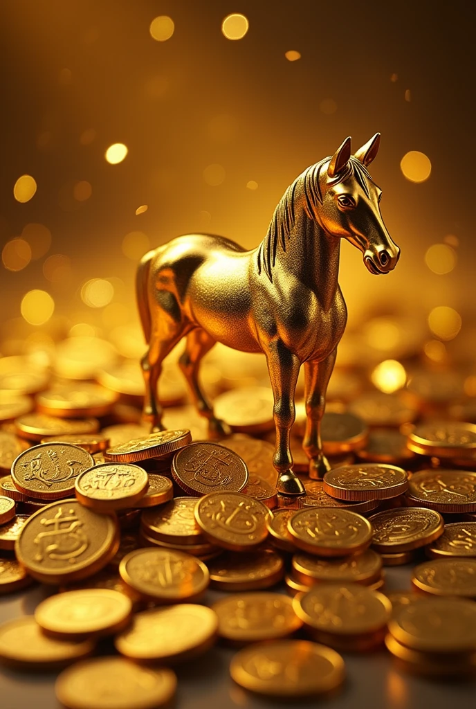 Pile of gold, Gold coins, ((horse)), Gold coins이 하늘에서 쏟아진다. Dazzling golden, golden light, The Golden Box, Gold Coin, 