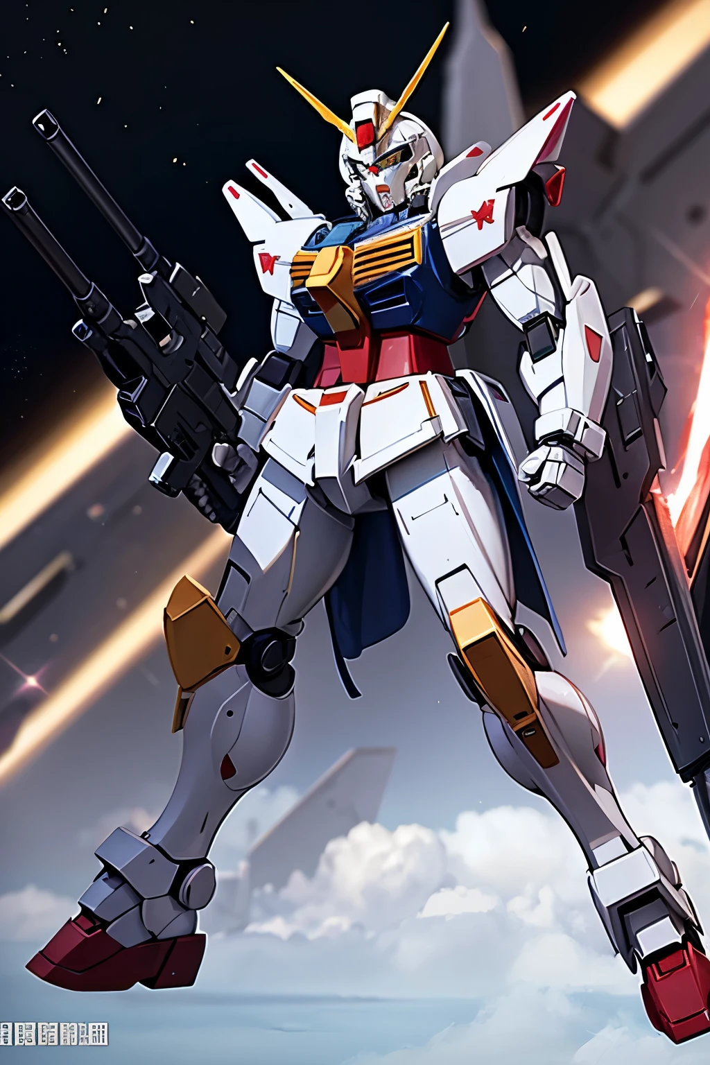 （（（Highest quality、first class、masterpiece、Normal body、8k、Detailed face、Ultra-precision、normal hand、Normal refer to、５refer to、Highest）））、Gundam、Gundam、RX-78、Mobile Suit、Humanoid general-purpose mobile weapon