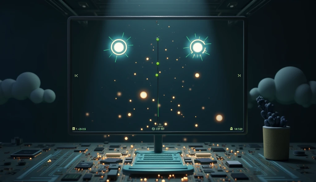 inside a computer desktop monitor running Linux and GNOME desktop, In the style of Makoto Shinkai。master piece, ultra detail, precision, ultra-realistic,