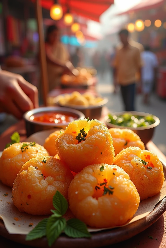 Panipuri/water balls 

