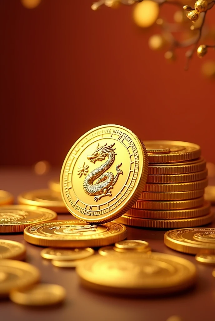 Pile of gold, Gold coins, ((china dragon)), Gold coins이 하늘에서 쏟아진다. Dazzling golden, golden light, The Golden Box, Gold Coin, 