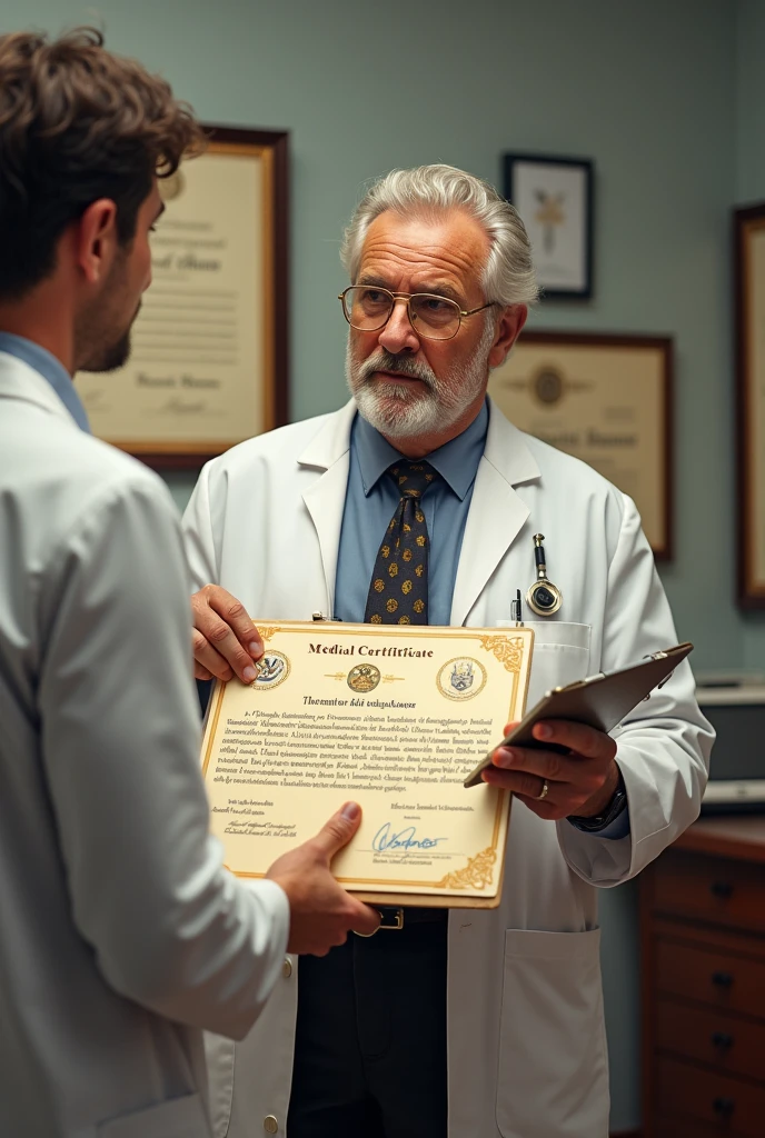 Medical certificate for drinking beer
