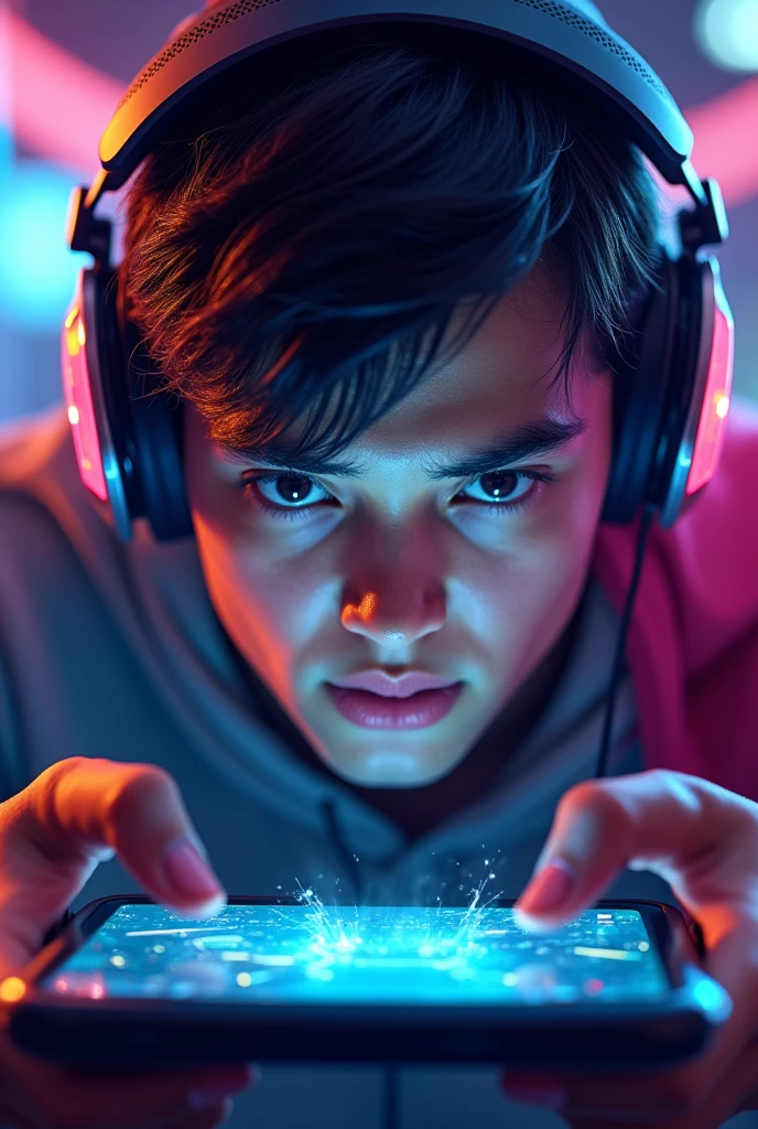 Written "The gamer 420" in an advance mobile phone 