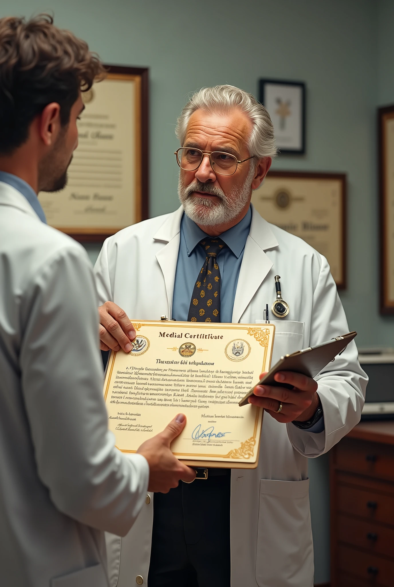 Medical certificate for drinking beer