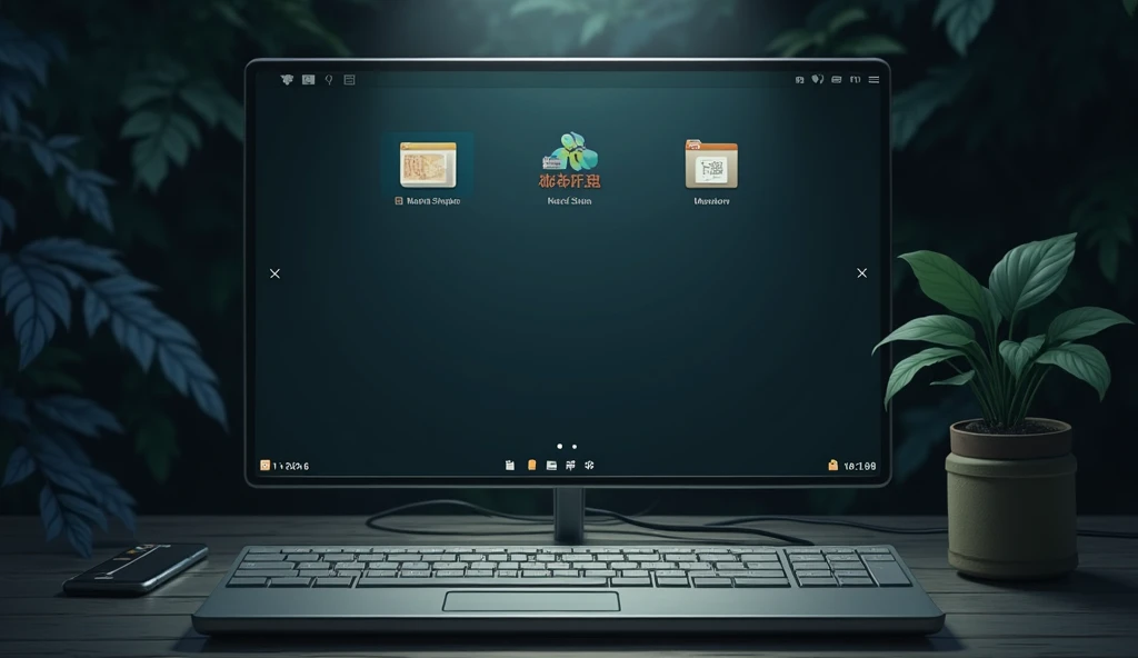 a Linux OS printscreen looking like GNOME desktop, In the style of Makoto Shinkai。master piece, ultra detail, precision, ultra-realistic,
