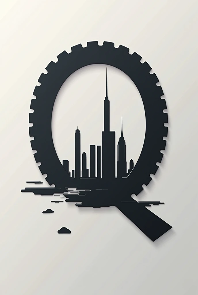 Logo civil design black and white for Civil Technology and put the section BIT-CIVIL II- Q2