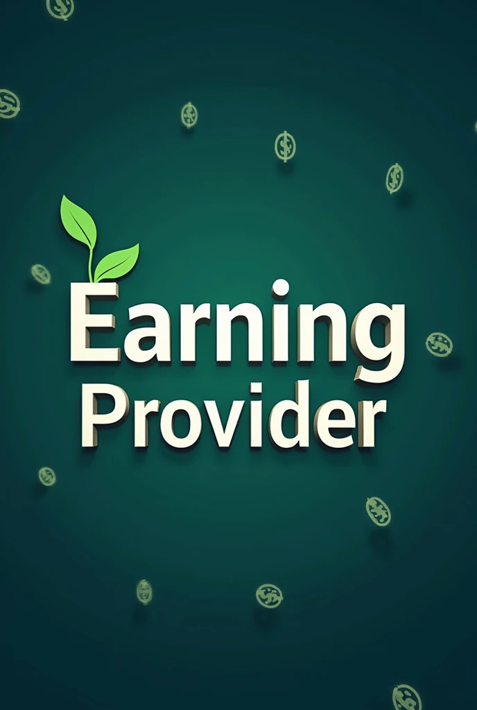 Make a Youtube channel channels cover photo. HERE print' Earning Provider' text.