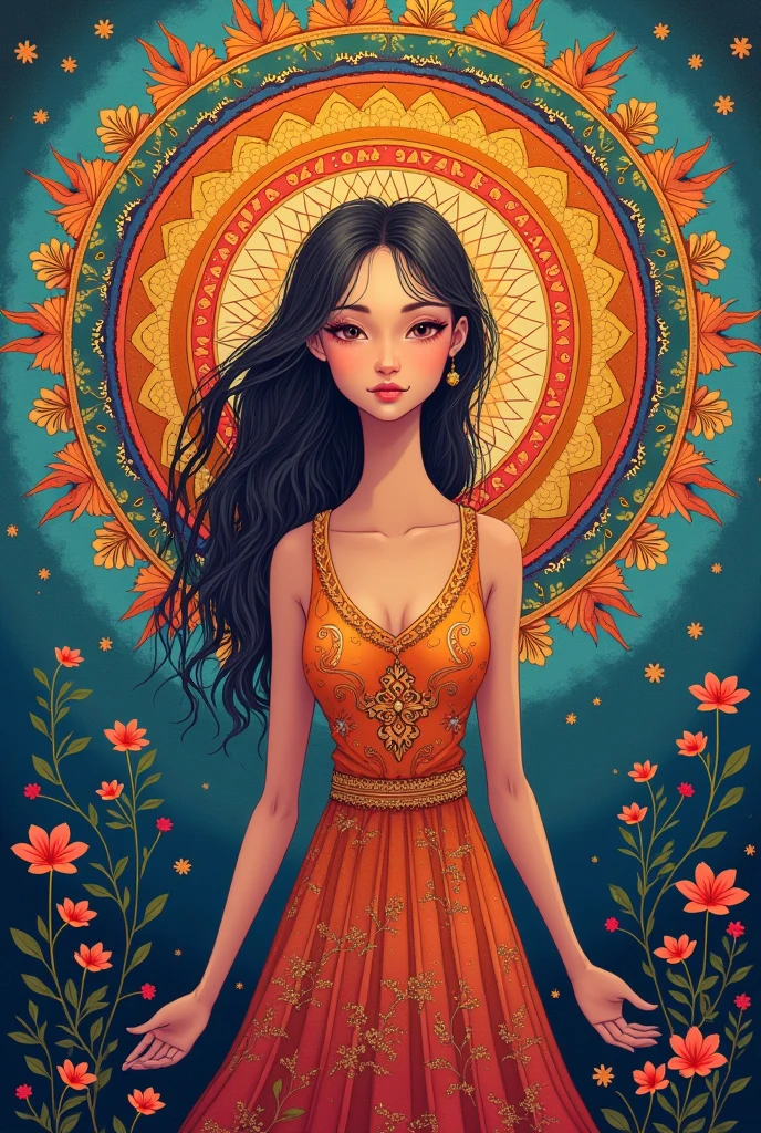 create a mandala that represents your gender(girl) and sexuality spectrum(attracted to opposite sex)
core: Sex (girl)
2nd layer: Sexuality orientation (heterosexual)
3rd layer: gender identity (female)
4th layer: gender expression(i love to express myself)
make it easy for me because i’m a beginner