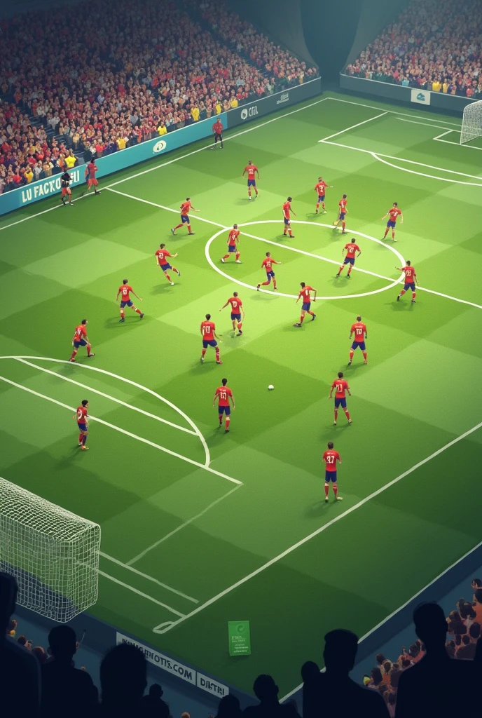Image montrant une formation 4-4-2 dans le football.