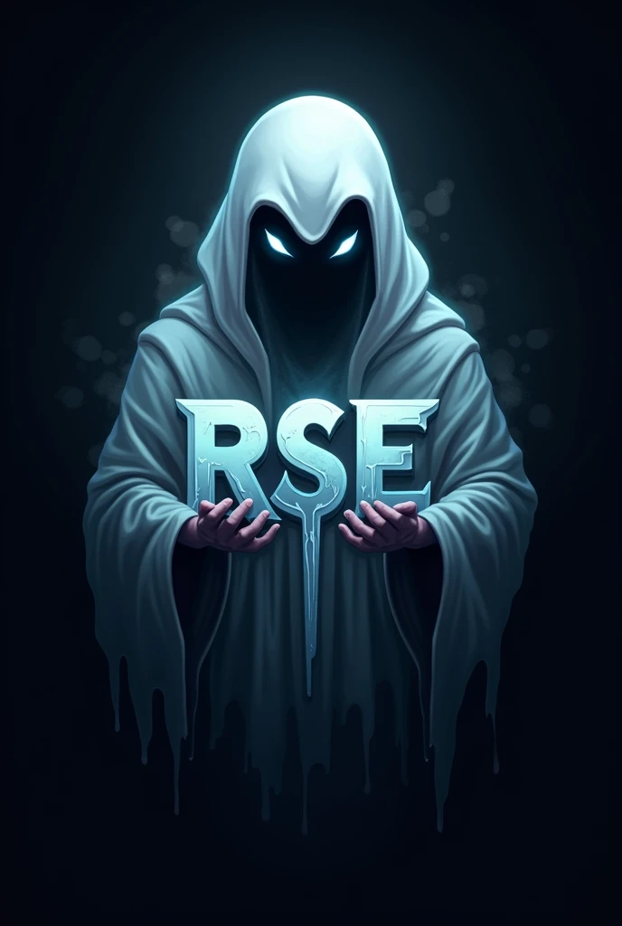 The mobile esports squad logo has a scary ghost in the logo and is holding the words RSE (black background) 