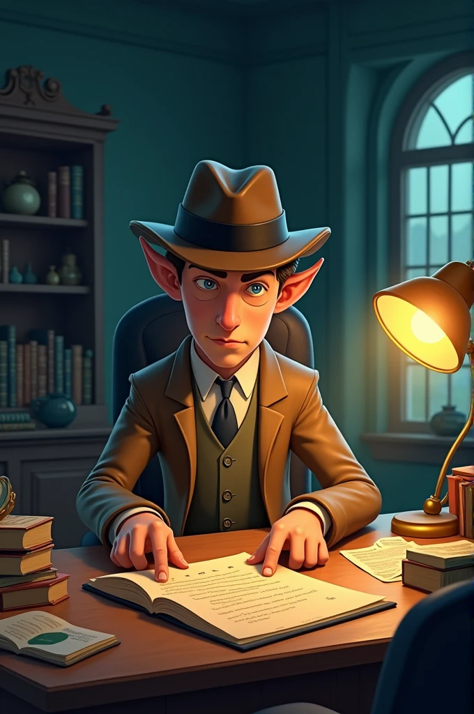 Picture of a detective animated