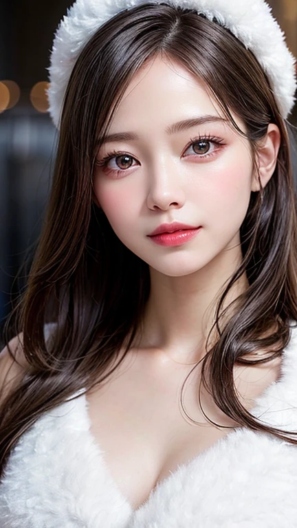 (One person), very cute, Great face and eyes, (Beautiful lovely smile), (Very detailed美しい顔), Bright and shiny lips, (Highest quality:1.4), (Very detailed), (Surreal, Photorealistic:1.37), Beautiful white skin, (Soft and fluffy:1.3), Very detailed CG 統合 8k 壁紙, RAW Photos, Professional photography, Cinema Lighting,