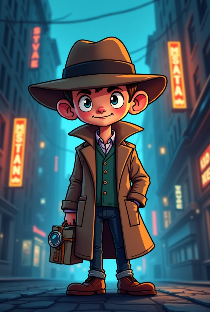 Picture of a detective cartoon 