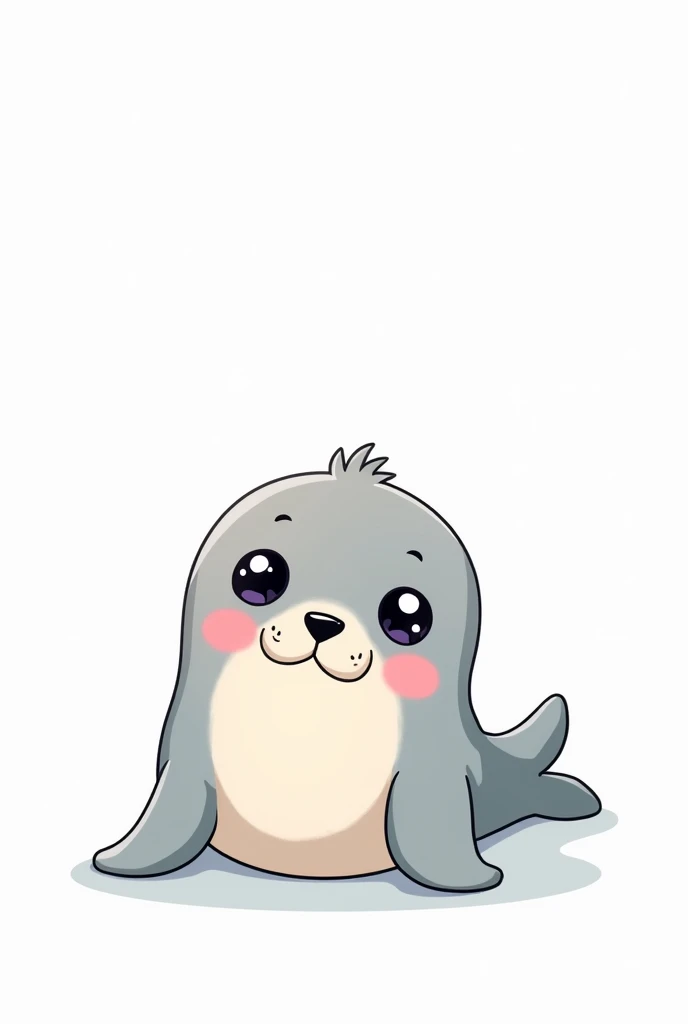 Seal cartoon white background
