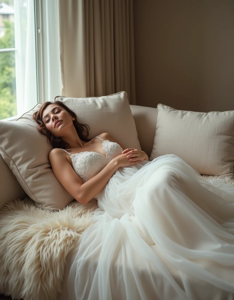 Pillows in a modern home, details of a photo shoot of a modern princess, aesthetic photo on Canon Z9