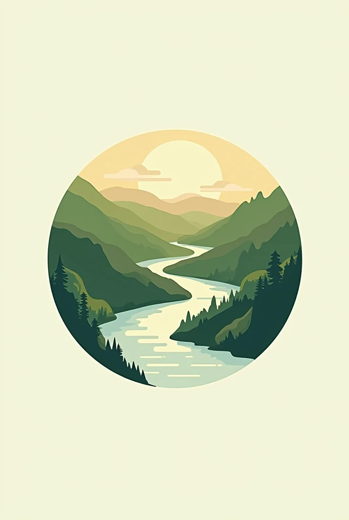 Design a rounded logo of hilly areas falling down river and side of the logo slogan name हम्रो Dhungad & तलार