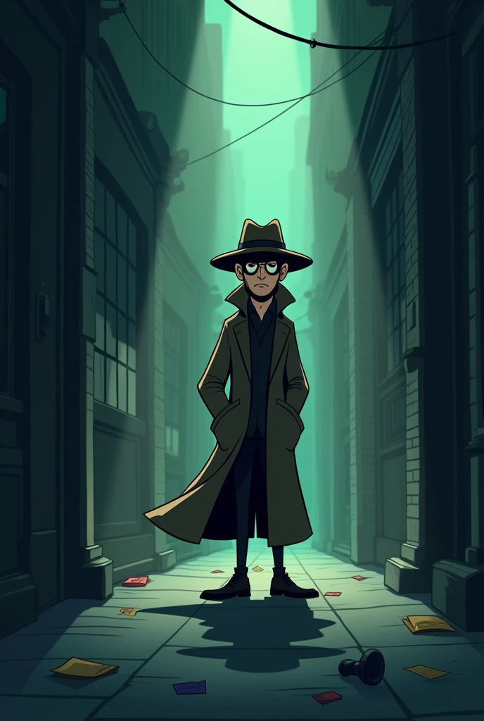 Picture of a detective cartoon animated