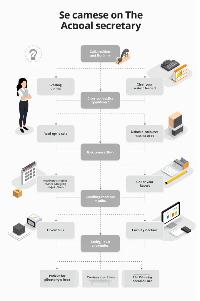Flowchart of the activities of a secretary within a company