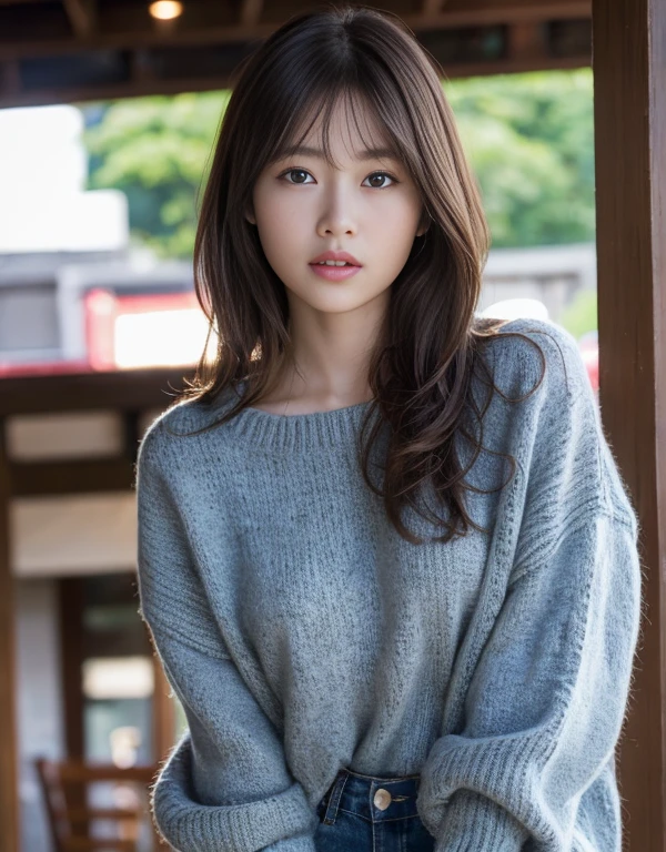 Tabletop、(masterpiece:1.3),
(8k, Photorealistic: 1.4, RAW Photos, Best image quality: 1.4),
Japanese Idols、Super detailed face、Attention to detail、Genuine、
double eyelid、Big and attractive eyes,Perfectly beautiful eyes、 Sharp focus:1.2、Beautiful woman:1.5、
Light brown hair、 Highest quality、masterpiece、Ultra-high resolution、Depth of written boundary、Perfect Shadow、(Photorealistic:1.4)、
Highly detailed and professional lighting、
Perfectly shaped、Symmetrical face、beautiful girl,Sharp focus, Perfect Anatomy,Moist eyes、Glossy lips、Realistic Light、sweater、Denim shorts、Japan Night、festival