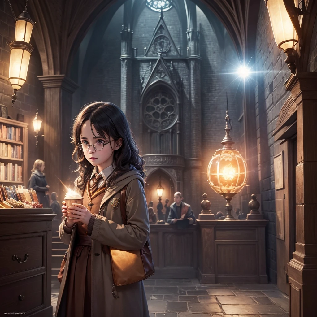 harry potter, charachter, lighting cinema, high qualiy, detailded,photo realist