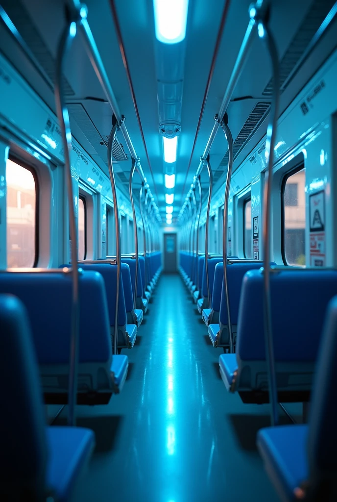 Automatic sanitization system in indian railways with no peoples with uv light tooo