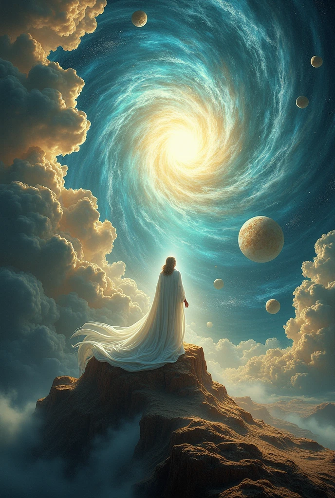Picture of god Creative the Earth Split in 6 days