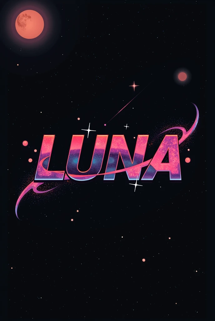 High resolution, Logo for Jdm cars, logo spelling swiftly “Luna” cool, Jdm theme, anime theme, Cyberpunk vibe name spelling, brand logo, logo for tshirt, brand logo “LUNA”, neon vibes, acid trip vibes, acid trip, shooting stars, acid trip inside “LUNA”, acid trip, hallucinations inside “LUNA”, Waves of hallucinations, the universe is unimaginable, waves of acid trip, waves of despair,
