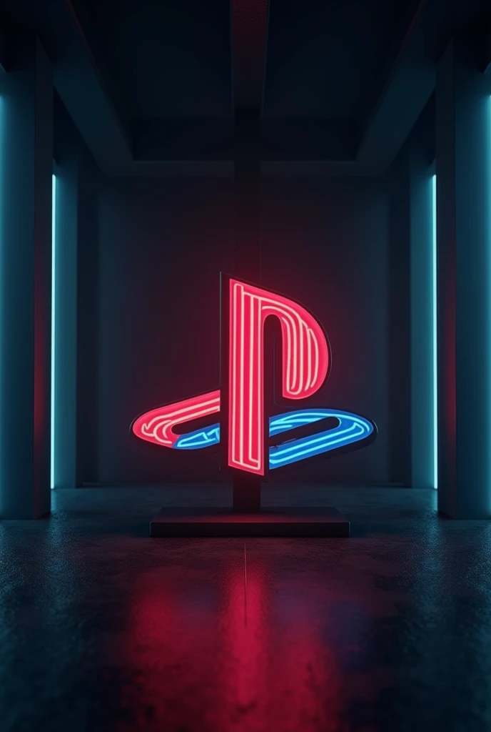 Playstation logo replaced with the letters A and K