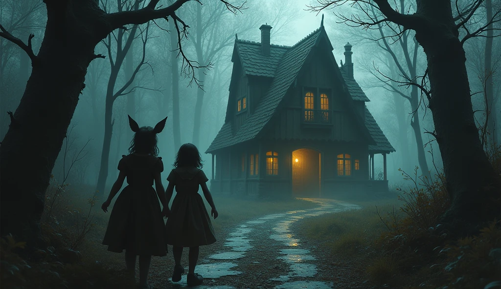 Hansel and Gretel. The identity of the witches, Hansel's capture, Gretel's service, despair.