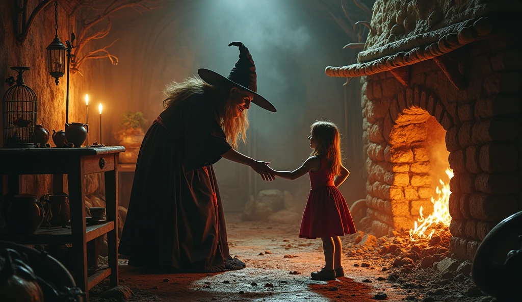 Hansel and Gretel. The Witch's Plan, the Baking Kettle, Gretel's Resourcefulness, and Burning the Witch