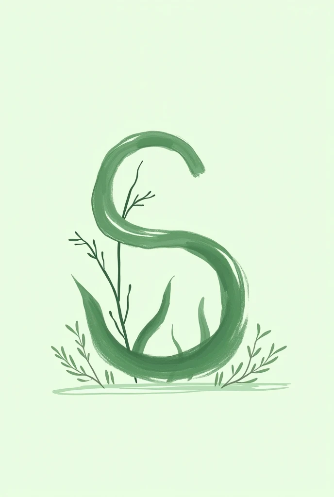 A profile picture for a reflection blog on Instagram with the name Keep it simple, the image must contain the letter s twice, the font should look like a green scribble