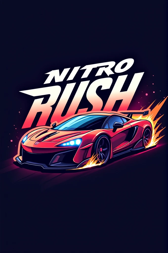 Create logo for my game my game is racing game and write the name of my game nitro rush
