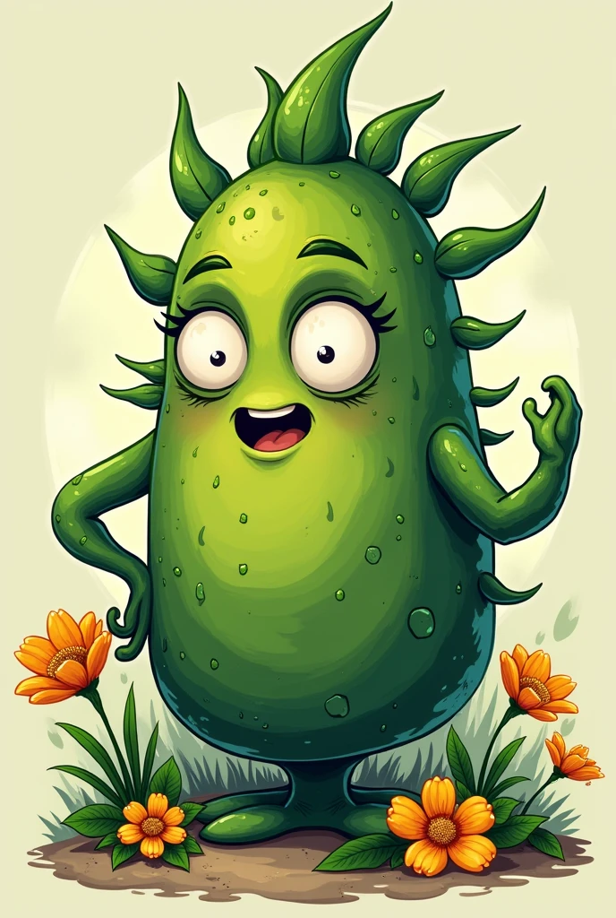 Peux-tu créer un personnage cool de plante de marijuana beuh, couleur, drole