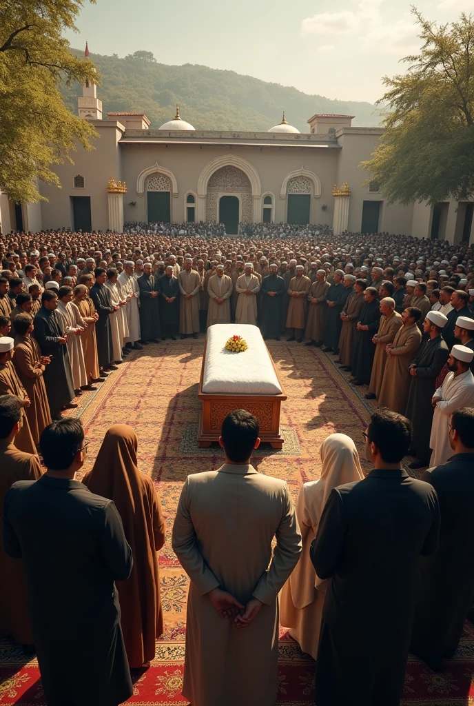Pakistani people arround the janaza