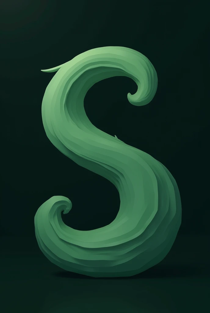 A profile picture for a reflection blog on Instagram with the name Keep it simple, the image must contain the letter s twice, the font should appear as a green squiggle on a dark background