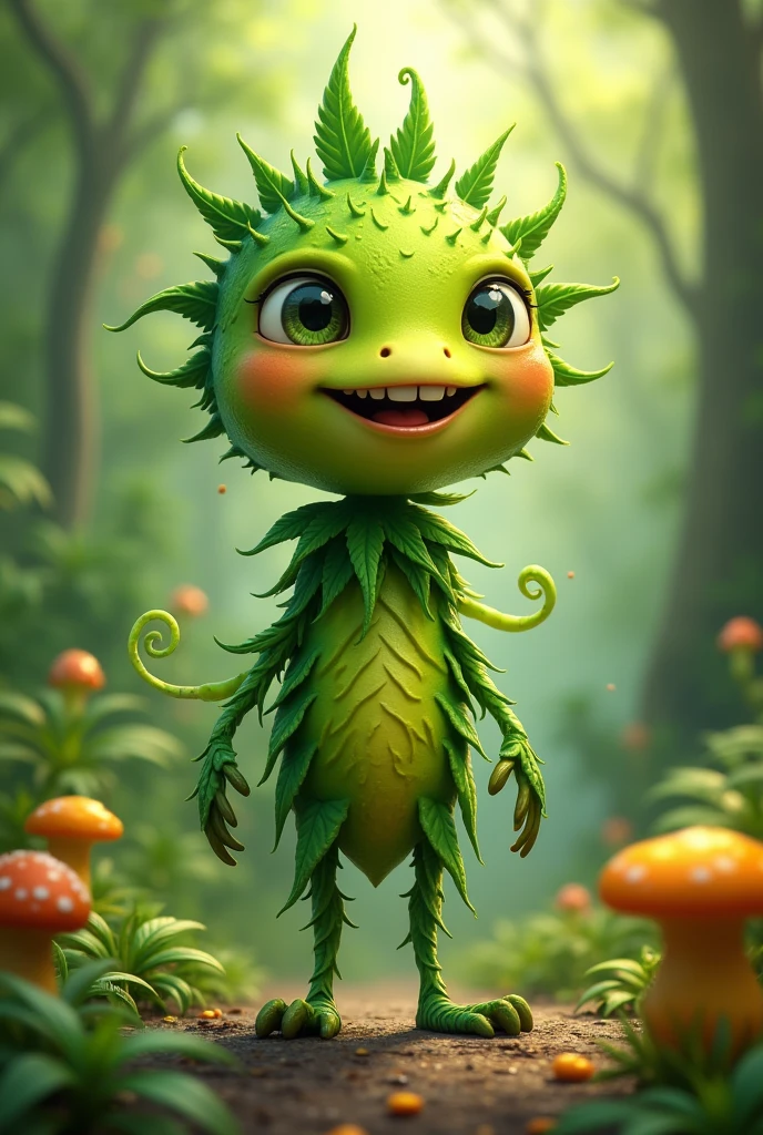 Can you create a cute weed character?