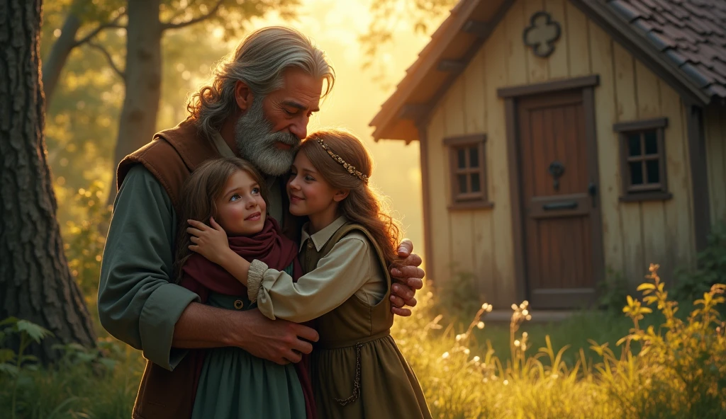 Hansel and Gretel. The Return, Reunion with Father, Death of Stepmother, Happiness through Jewelry