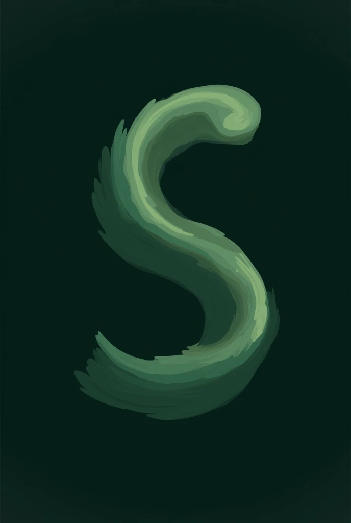 A profile picture for a reflection blog on Instagram with the name Keep it simple, the image must contain the letter s twice, the font should appear as a green squiggle on a dark background