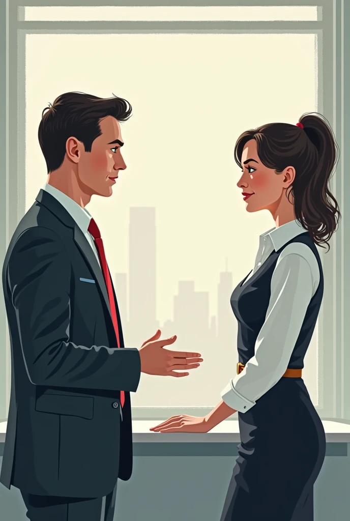 (The image should not have bright colors) indicating gender communication differences in business