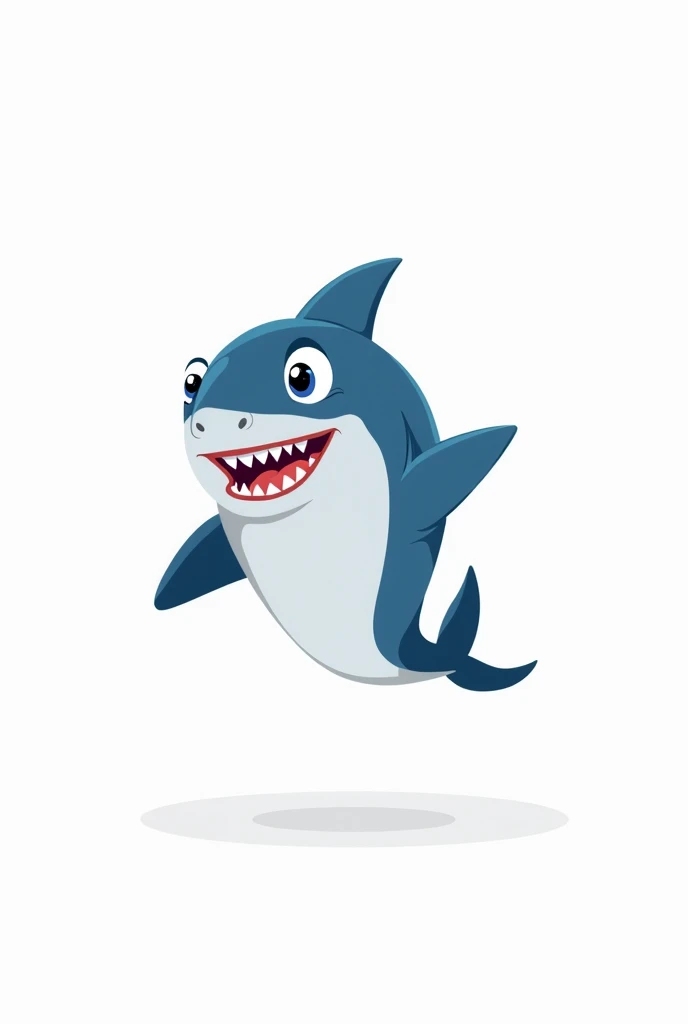 Shark cartoon white background