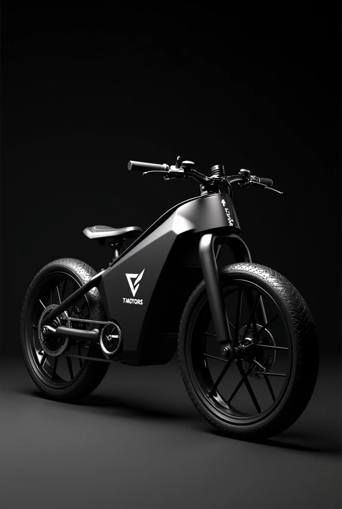 I want a bober style bike with T Motors logo on it with black background 