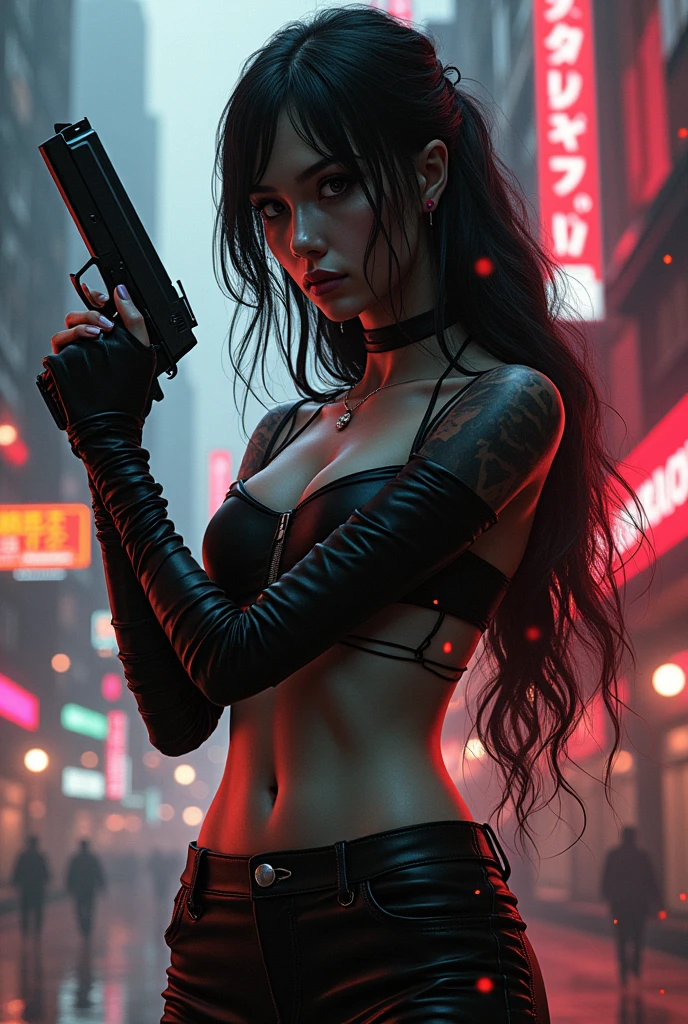 doodle, best art, half body cyber arthouse, beauty female, dark assassin posing, The GUN!, cyberpunk city atmosphere, holographic score table, cyber-net, ornament art lines, biopunk, sign, art, 4k, hdr, ultra resolution, in style Russian frontier, Dark coral and Dark apple colours, sharp lines, (monochrome:0.11), dashes and lines, compositional depth, (art by Mobius, in style artistic painting Silk-punk:1.24)
Steps: 50 Sampler: DPM++ SDE Schedule type: Karras CFG scale: 5 Model: XL_leosamAiartSDXL_v20