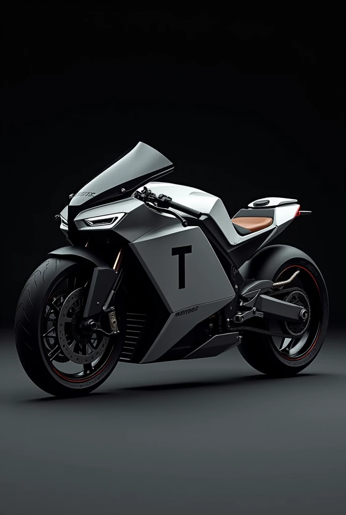 I want a bike with T Motors logo on it with black background