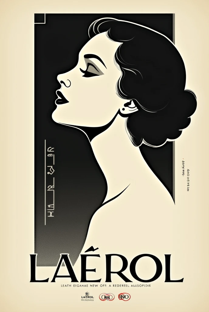 rectangular shape, brand LAÉRO&#39;L, period 1939-1945, black andwhite, hair shampoo 