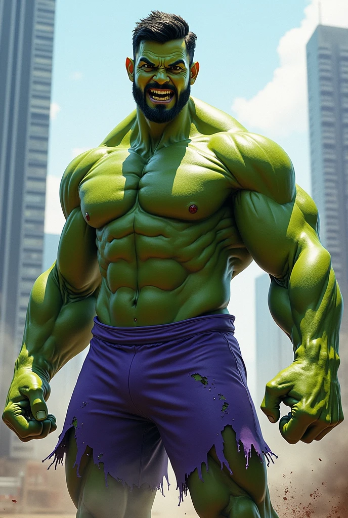 Virat kholi ai in costume hulk