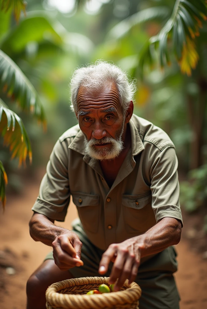 Real photo: Senior citizen playing the Creole sport of sapo