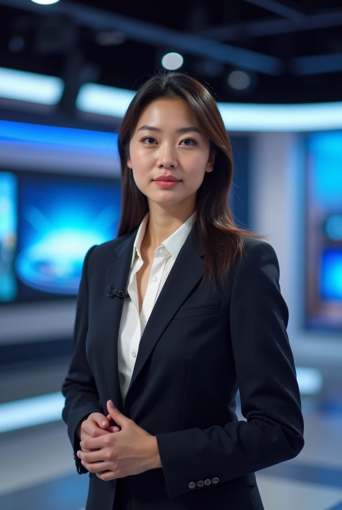 A journalist speaking on a television news program